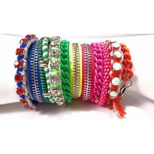 Banana Republic J.Crew Gap RAINBOW MULTI COLOR FRIENDSHIP BRACELET SET 11